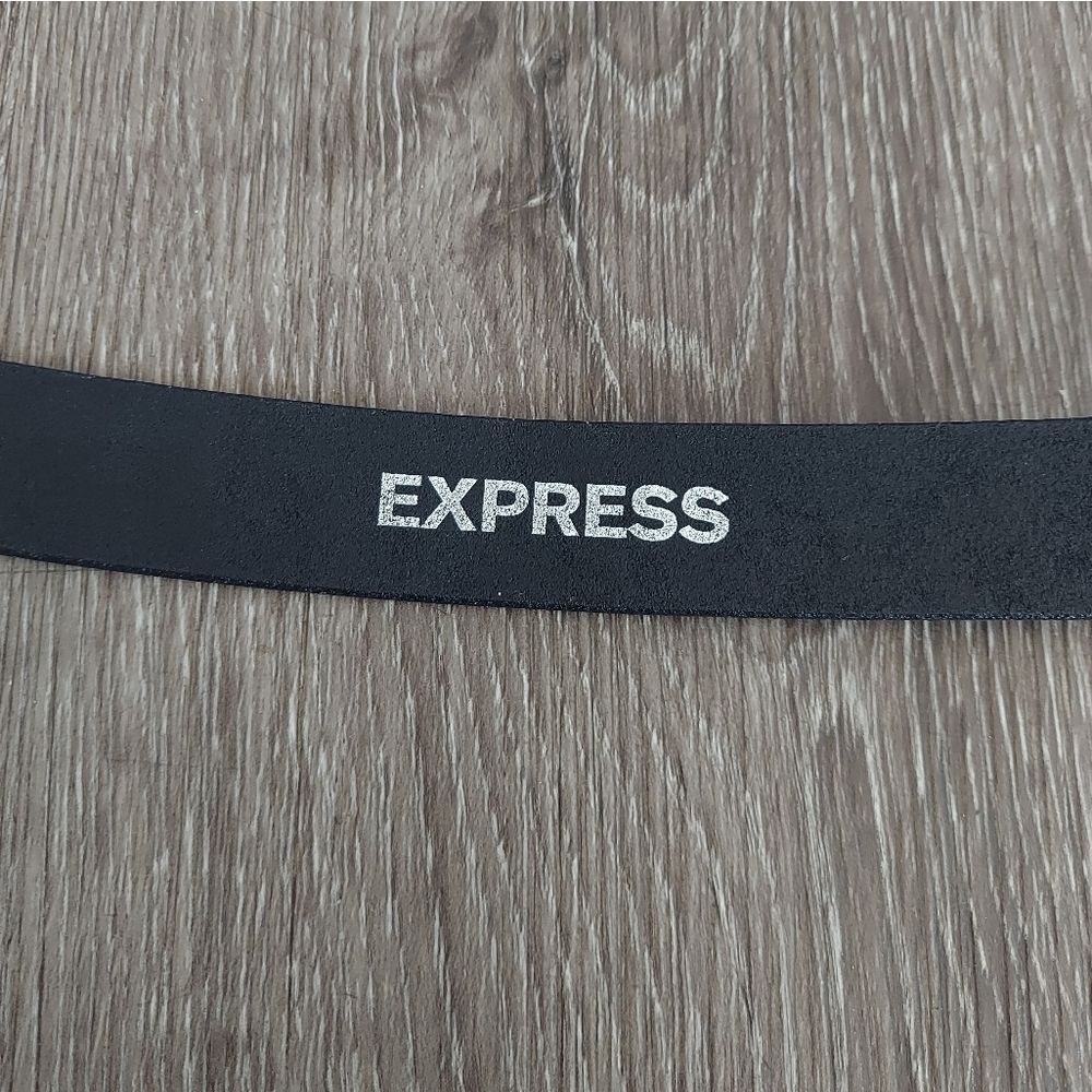Express Black Belt with Silver Buckle - Picture 3 of 7